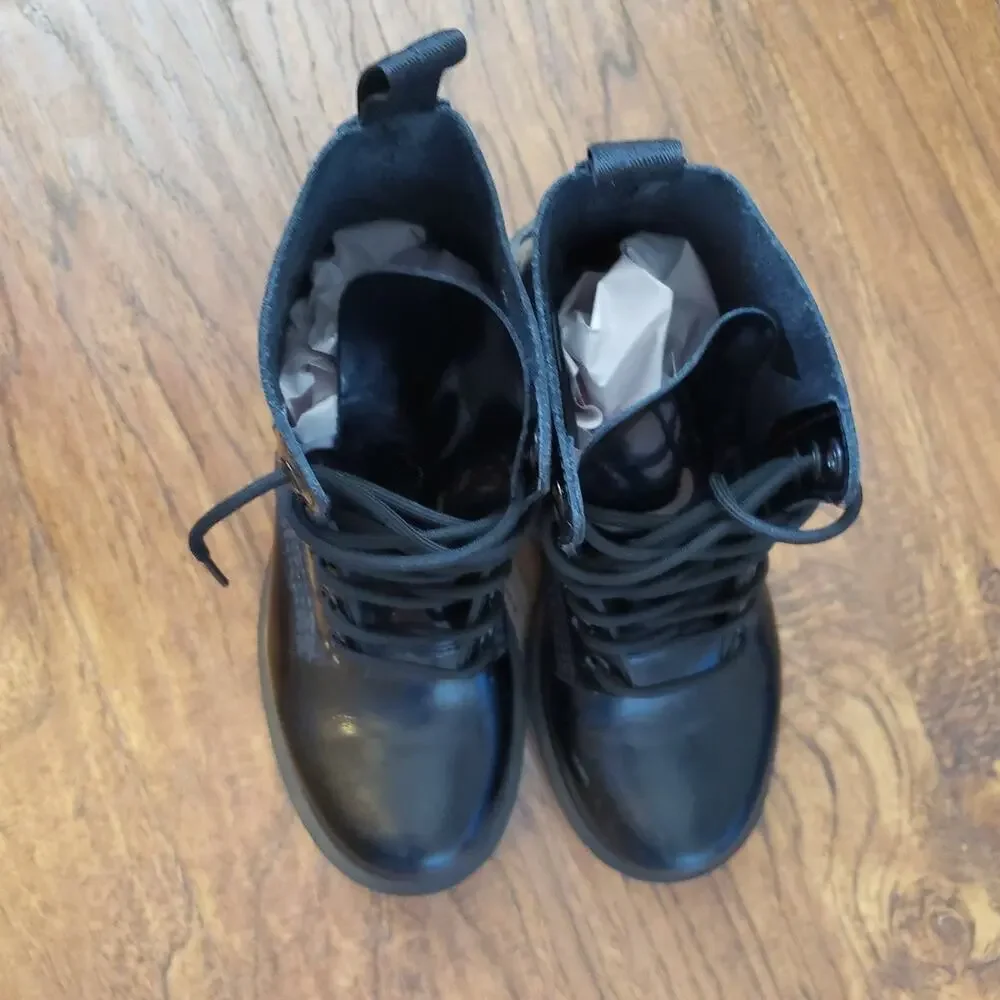 Dr. Martens sz 5 girls older 1460 Combat Boots Black Patent Leather